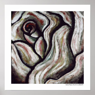 Abstract rood roze uniek decoratief Poster