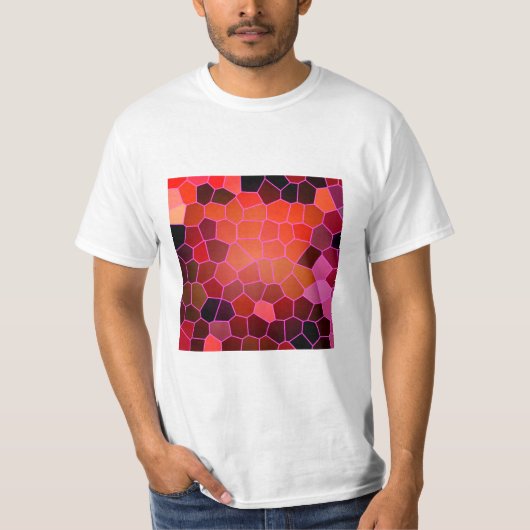 Abstract rood t-shirt (Voorkant)
