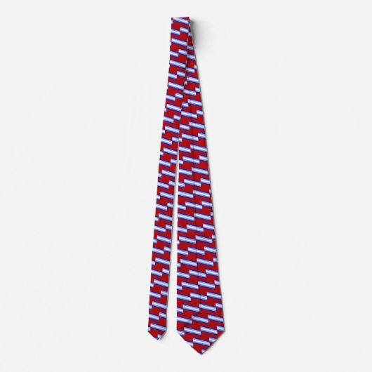 Abstract rood wit blauw stropdas (Achterkant)