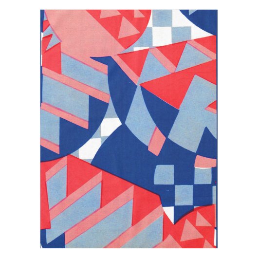 abstract rood wit en blauw afdruknr. 1 tafelkleed (Voorkant)