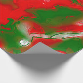 Abstract rood, wit en groen cadeaupapier (Hoek)