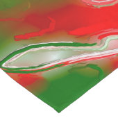 Abstract rood, wit en groen korte tafelloper (Hoek)