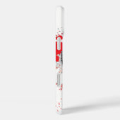 Abstract rood wit en zwart schilderplaatje Case-Mate iPhone case (Achterkant / Rechts)