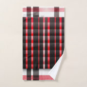 Abstract rood zwart geplakt modern Collectie Bad Handdoek (Handdoek)