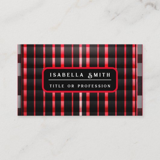 Abstract rood zwart geplakt modern Collectie Visitekaartje (Voorkant)