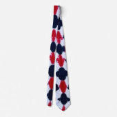 Abstract Rood Zwart Modern Mannen Stropdas (Achterkant)