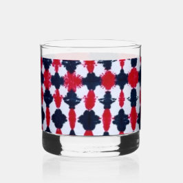Abstract rood zwart modern rotsglas whisky glas