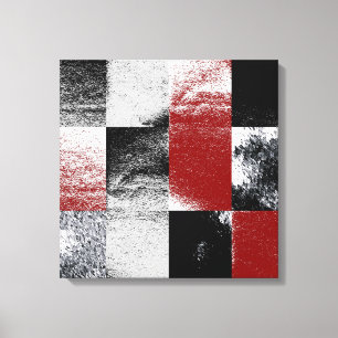 Abstract rood zwart stone afwerking van kleurenkun canvas afdruk