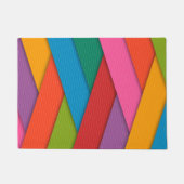 Abstract Rood Zwart Wit Deurmat (Voorkant)