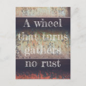 Abstract roodbruine roestroestvrij briefkaart (Voorkant)