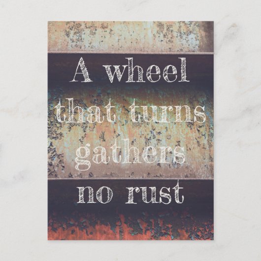 Abstract roodbruine roestroestvrij briefkaart (Voorkant)