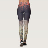 Abstract roodbruine roestroestvrij leggings (Achterkant)