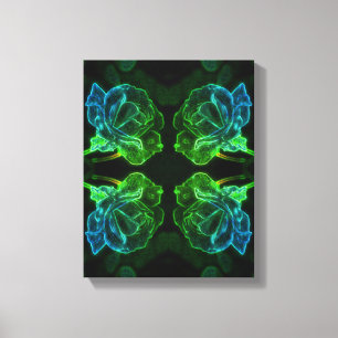 Abstract Roos Fantasy Flower Canvas Afdruk