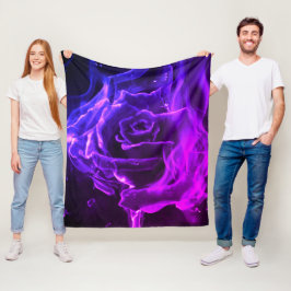 Abstract roos fleece deken