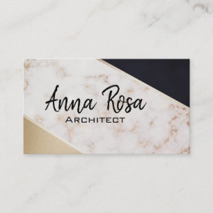 *~* Abstract Roos Gouden Folie Blush Roze Geometri Visitekaartje