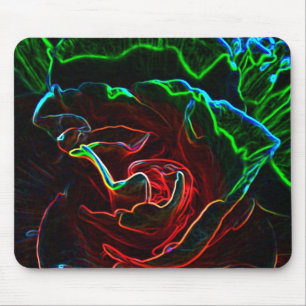 Abstract Roos mousepad Muismat