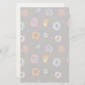 Abstract roos veldpatroon briefpapier (Voorkant / Achterkant)