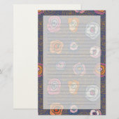 Abstract roos veldpatroon briefpapier (Voorkant / Achterkant)