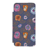 Abstract roos veldpatroon incipio iPhone portemonnee hoesje (Voorkant Agenda)