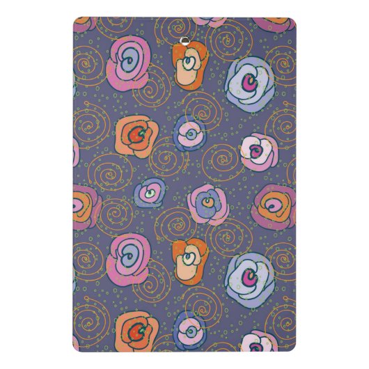 Abstract roos veldpatroon mini klembord (Achterkant)