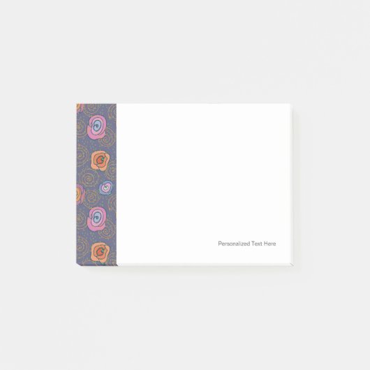 Abstract roos veldpatroon post-it® notes (Voorkant)