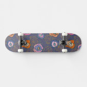 Abstract roos veldpatroon skateboard (Horizontaal)