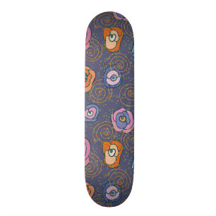 Abstract roos veldpatroon skateboard