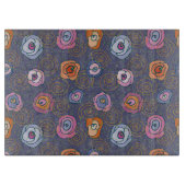 Abstract roos veldpatroon snijplank (Voorkant)