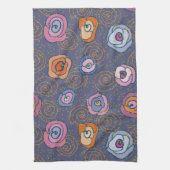 Abstract roos veldpatroon theedoek (Verticaal)