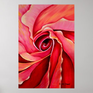 Abstract Rosebud Poster