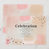 Abstract Roze Algemene Feestviering Kaart (Voorkant / Achterkant)