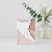 Abstract Roze Blauw Waterverf Haarspeld Clip Displ Visitekaartje (Staand voorkant)