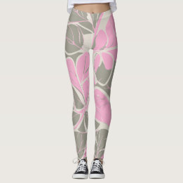 Abstract Roze Bloei Leggings