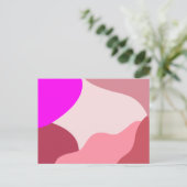 Abstract Roze Briefkaart (Staand voorkant)