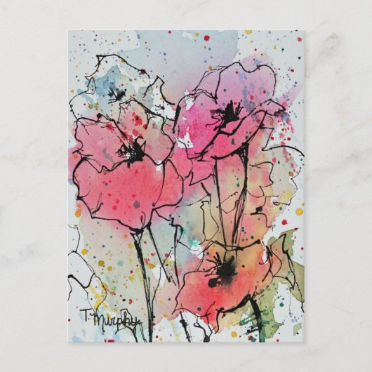 Abstract Roze Briefkaart (Voorkant)