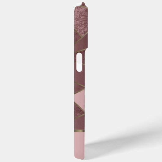 Abstract roze en Roos Gold Design Case-Mate iPhone Case (Achterkant / Rechts)