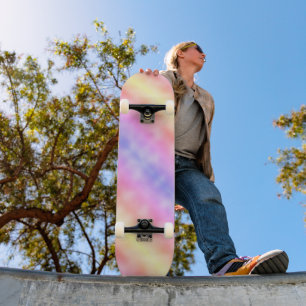 Abstract Roze Geel en Paars Skateboard