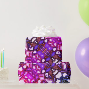 Abstract roze geodepatroon cadeaupapier