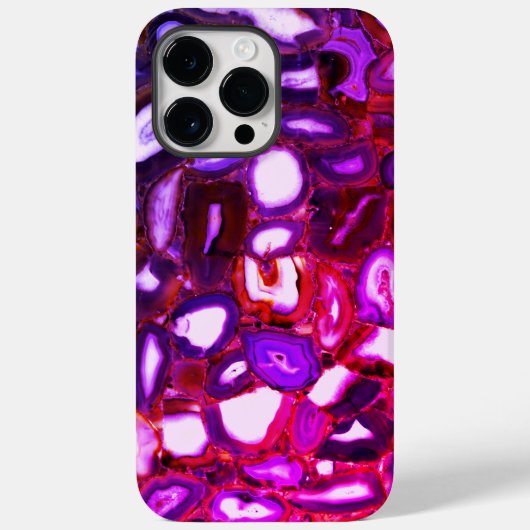 Abstract roze geodepatroon, roze agates Case-Mate iPhone case (Achterkant)