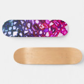 Abstract roze geodepatroon skateboard (Horizontaal)