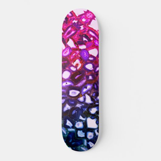 Abstract roze geodepatroon skateboard (Voorkant)