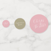 Abstract Roze & Goud Afstuderen Confetti (Achterkanten)