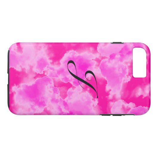 Abstract roze hemelroompatroon iPhone Case (Achterkant (Horizontaal))