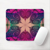 Abstract Roze Kaleidoscoop Fractal design Muismat (Met muis)