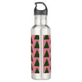 Abstract roze kerstboom waterfles waterfles  (Achterkant)