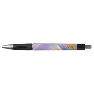Abstract Roze Lila Turquoise Gold Pen