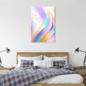 Abstract Roze Lila Turquoise Goud Canvas Afdruk (Insitu (Slaapkamer))