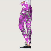 Abstract roze mandala, psychedelische vlinderdraf leggings (Links)