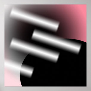 Abstract Roze met Lichtstralen AP0005 Poster