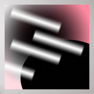 Abstract Roze met Lichtstralen AP0005 Poster